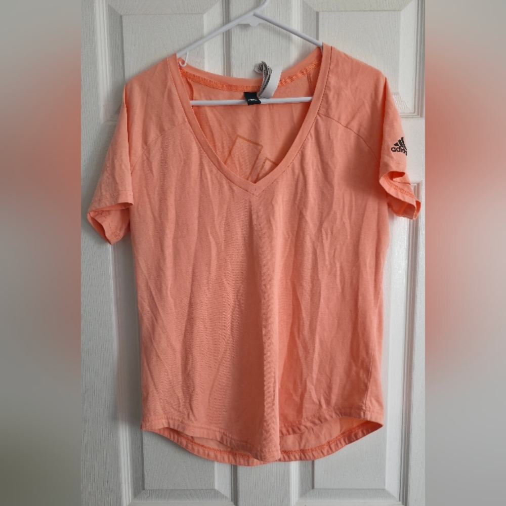 Womrns Adidas Coral V-Neck Tee